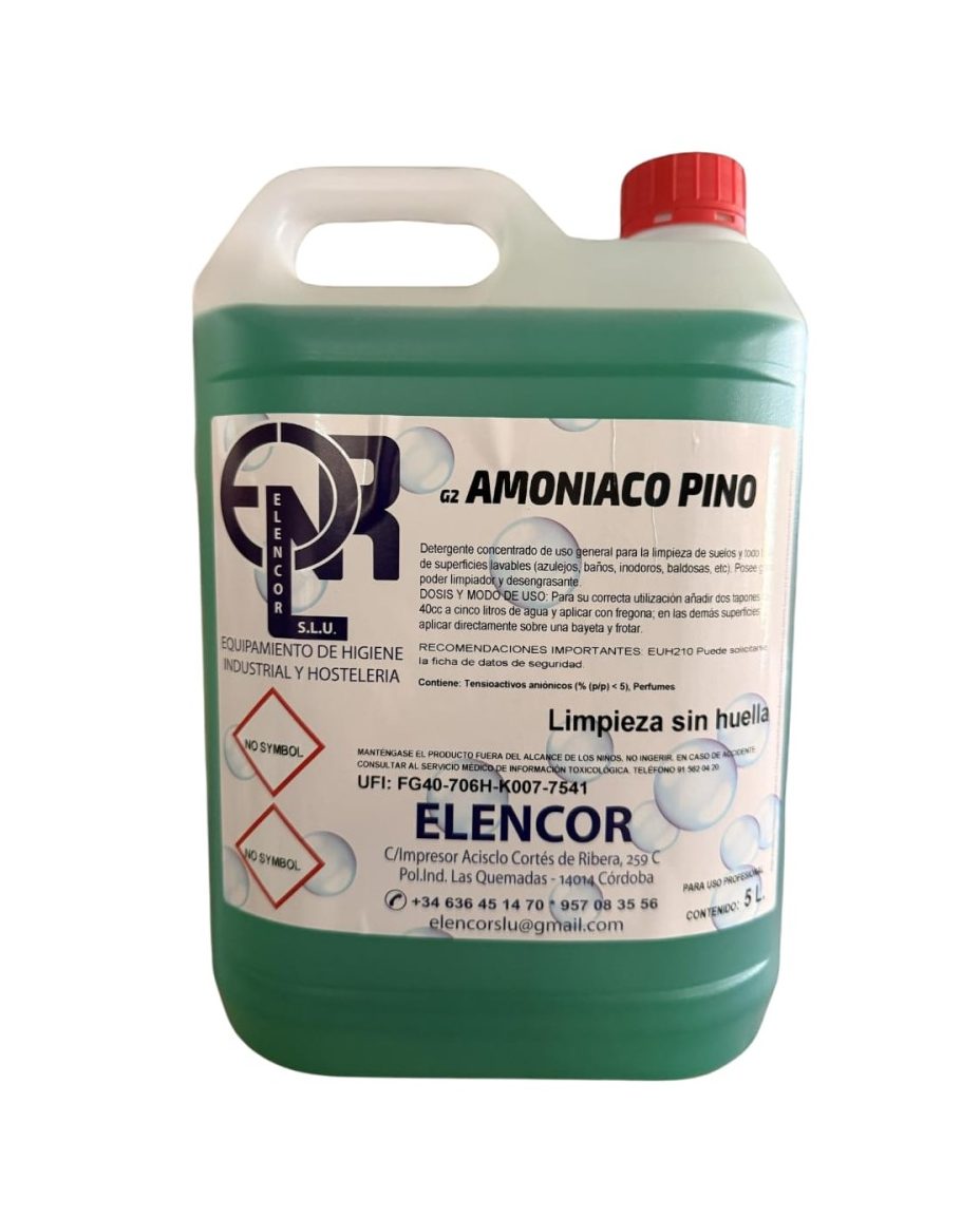 LIMPIADOR GENERAL AMONIACAL PINO PARA TODO TIPO DE SUPERFICIES