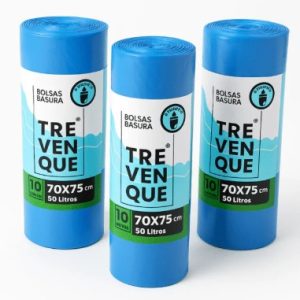 BOLSA BASURA AUTOCIERRE 70X75 AZUL 10U C/21 TREVENQUE